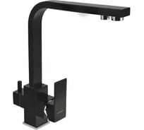 Смеситель для кухни WISENT высокий, однорычажный, с подводкой питьевой воды, цвет оникс W4333-3-25