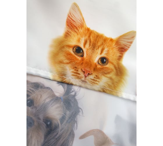 Штора Bath Plus 180x200 д/в pets (white) ch-21324