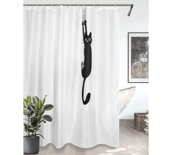 Штора Bath Plus 180x200 д/в cat2 (white) ch-21325