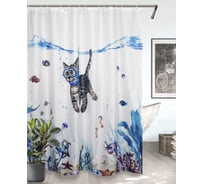 Штора Bath Plus 180x200 д/в cat5 (white) ch-21327