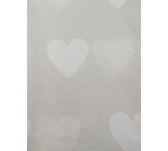 Штора Bath Plus д/в 180x180 heart (grey) ch14164-1