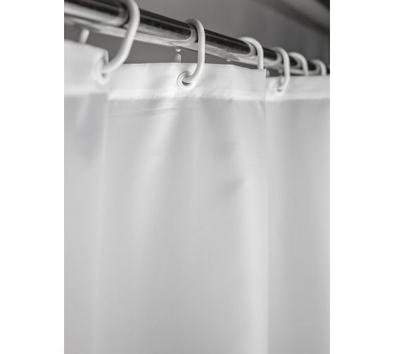 Комплект Bath Plus штора 180x200 д/в и кольца cat2 (white) akch-21325