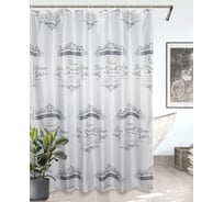 Комплект Bath Plus штора 180x180 д/в и кольца paris (grey) akch22104-1