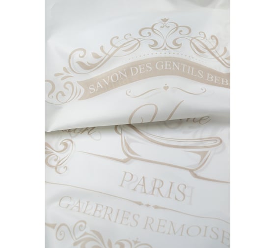 Комплект Bath Plus штора 180x180 д/в и кольца paris (beige) akch22104-2