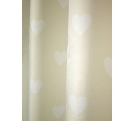 Комплект Bath Plus штора д/в и кольца180x180 heart (beige) akch14164-0