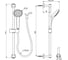 Душевой гарнитур Ideal Standard IDEALRAIN SOFT BD142XG M1 1-функциональная душевая лейка, диаметр 100 мм (B9402AA) 00069073 4