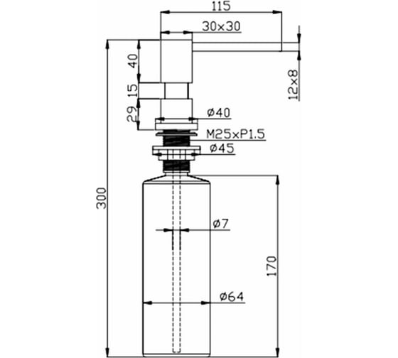 Дозатор для мыла ALVEUS KORK 0,5L CHR 1129080