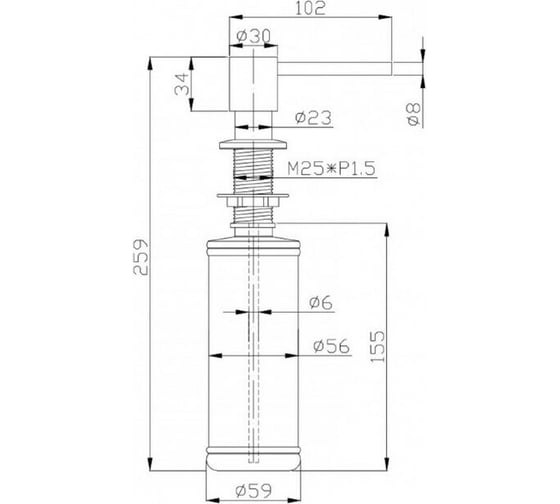 Дозатор для мыла ALVEUS PLUM 0,32L BRONZE 1135809