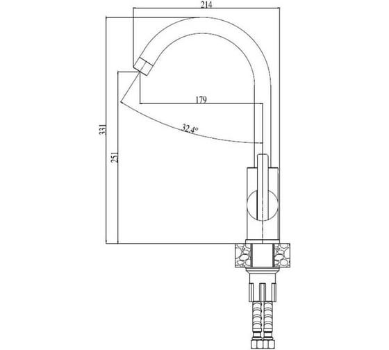 Смеситель для мойки ALVEUS TONIA G81 CONCRETE 1129051