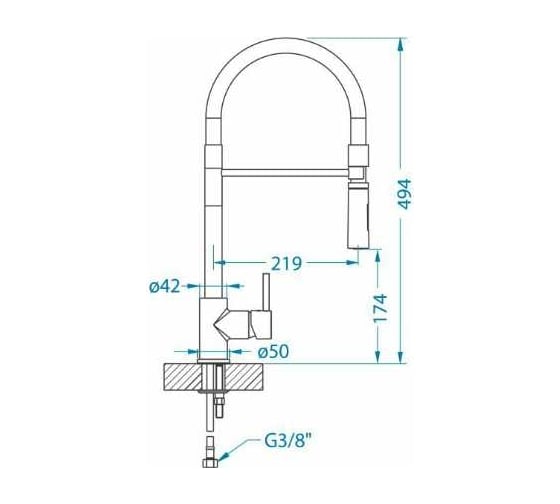 Смеситель для мойки ALVEUS LYRA - S CHR 1132184