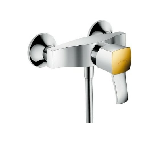 Смеситель для душа Hansgrohe Metropol Classic однорычажный, с рычаговой рукояткой, ВМ, хром/под золото 31360090 00047529