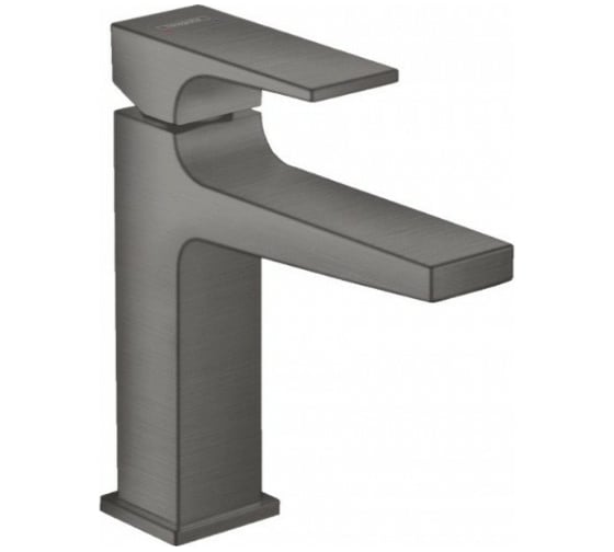 Смеситель для раковины Hansgrohe Metropol 110 однорычажный, с рычаговой рукояткой, со сливным клапаном Push-Open, черный шлифованный хром 32507340 00057031