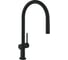 Кухонный смеситель Hansgrohe Talis M54 однорычажный, 210, с вытяжным изливом, 1jet, sBox матовый черный 72803670 00061659 1