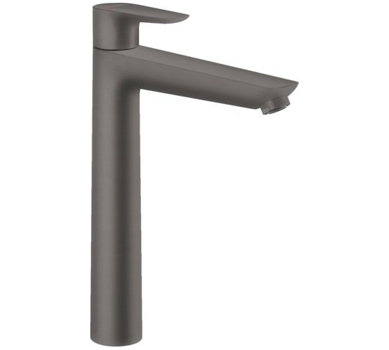 Смеситель для раковины Hansgrohe Talis E 24 однорычажный, без сливного набора, шлифованный черный хром 71717340 00061503