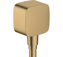 Шланговое подсоединение Hansgrohe Fixfit c защитой от обратного тока воды, шлифованная бронза 26457140 00068059