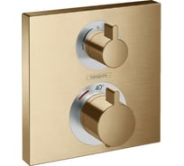Термостат Hansgrohe Ecostat Square скрытого монтажа, для 2 потребителей, шлифованная бронза 15714140 00064774