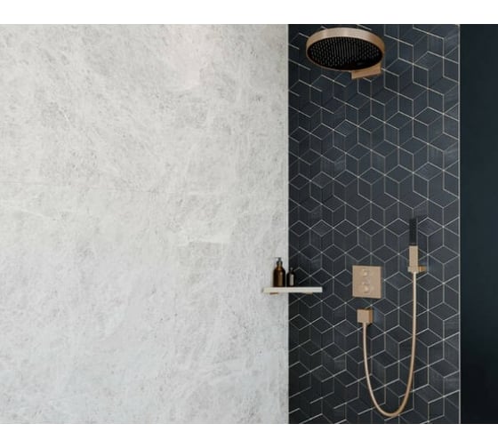 Термостат Hansgrohe Ecostat Square скрытого монтажа, для 2 потребителей, шлифованная бронза 15714140 00064774