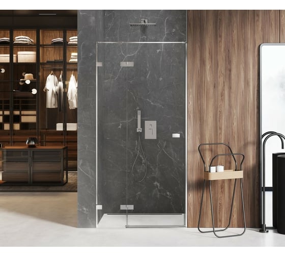 Дверь в нишу NEW TRENDY AVEXA 90x200 хром EXK-1443
