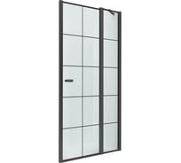Дверь в нишу NEW TRENDY NEW SOLEO BLACK одинарные 90x195 черный D-0293A