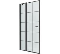 Дверь в нишу NEW TRENDY NEW SOLEO BLACK одинарные 90x195 черный D-0279A