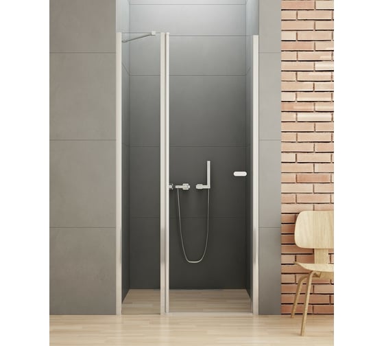 Дверь в нишу NEW TRENDY NEW SOLEO одинарные 110x195 хром D-0157A