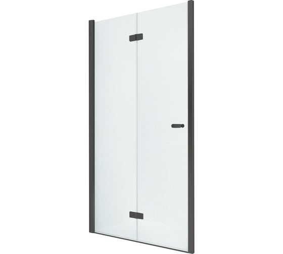 Дверь в нишу NEW TRENDY NEW SOLEO BLACK складные L 80x195 черный D-0221A