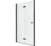 Дверь в нишу NEW TRENDY NEW SOLEO BLACK складные L 100x195 черный D-0225A