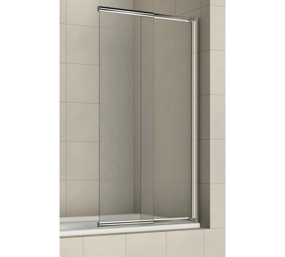 Раздвижная душевая шторка Azario MERRIT стекло прозрачное, 5 мм, Easy Clean, профиль серебро AZ-NF6122 800 00078828