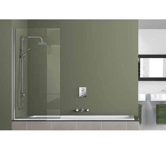 Душевая шторка Azario MERRIT стекло прозрачное, 6 мм, Easy Clean, профиль серебро AZ-NF6211-1 800 00078832