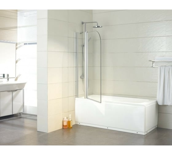 Душевая шторка Azario MERRIT стекло прозрачное, 6 мм, Easy Clean, профиль серебро AZ-NF6221 1100 00078823
