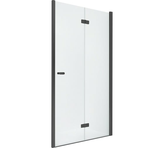 Дверь в нишу NEW TRENDY NEW SOLEO BLACK складные R 100x195 черный D-0226A 1