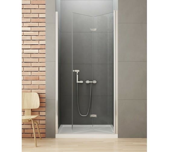 Дверь в нишу NEW TRENDY NEW SOLEO складные R 70x195 хром D-0130A
