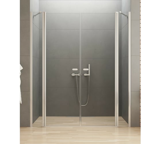 Дверь в нишу NEW TRENDY NEW SOLEO 130x195 хром D-0257A