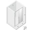 Дверь в нишу NEW TRENDY PRIME 150x200 хром D-0309A 3