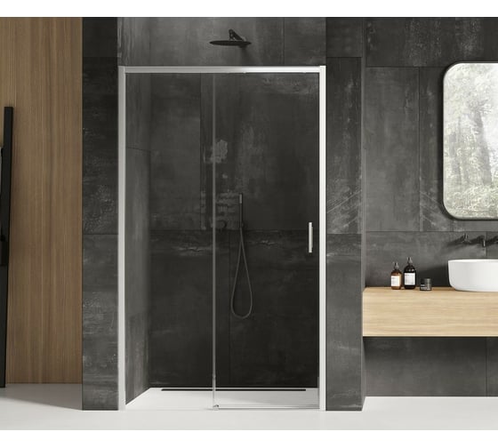 Дверь в нишу NEW TRENDY PRIME 110x200 хром D-0300A