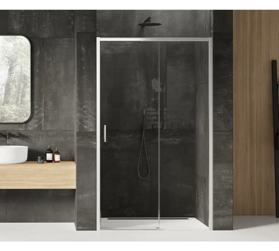 Дверь в нишу NEW TRENDY PRIME 120x200 хром D-0303A
