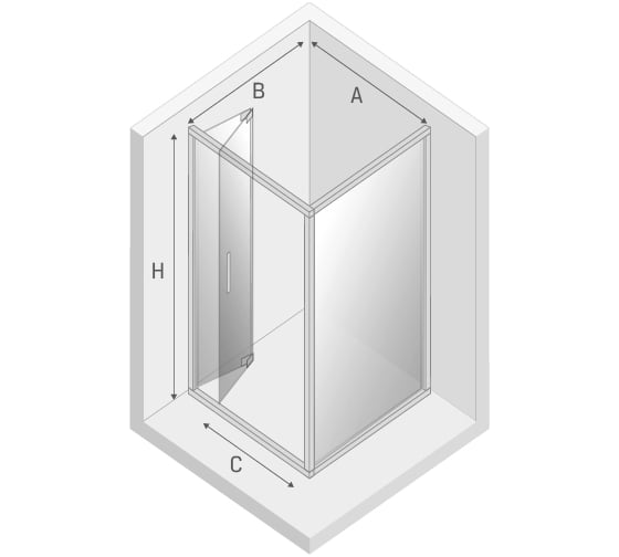 Душевое ограждение NEW TRENDY ALTA 90x80x195 хром D-0088A/D-0078B