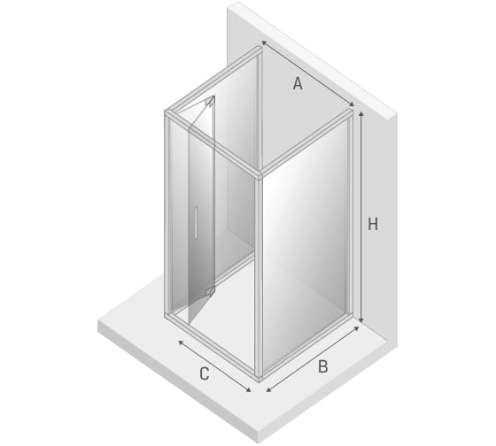 Душевое ограждение NEW TRENDY ALTA 90x90x195 хром K-0447