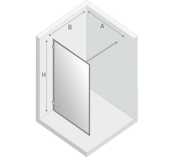 Душевое ограждение NEW TRENDY AVEXA BLACK 60x200 черный EXK-2037