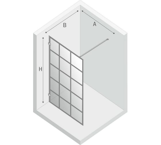Душевое ограждение NEW TRENDY AVEXA BLACK 70x200 черный EXK-2020