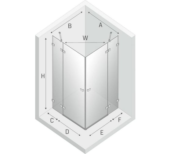 Душевое ограждение NEW TRENDY AVEXA 90x80x200 хром EXK-1520