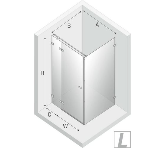 Душевое ограждение NEW TRENDY AVEXA BLACK 120x120x200 черный EXK-1606