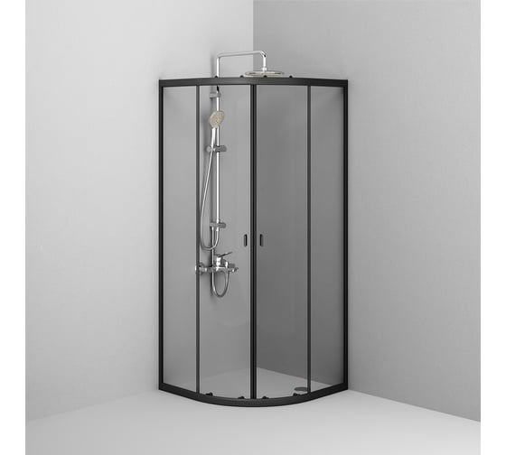 Душевое ограждение AM.PM X-Joy Twin Slide без поддона, 80x80, профиль черный W88G-205-080BT64