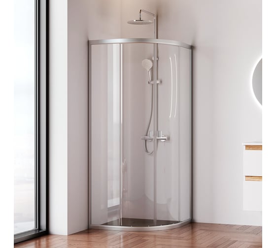 Душевое ограждение AM.PM X-Joy Twin Slide без поддона, 80x80, профиль матовый хром W88G-205-080MT64