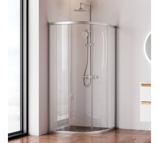 Душевое ограждение AM.PM X-Joy Twin Slide без поддона, 90x90, профиль матовый хром W88G-205-090MT64