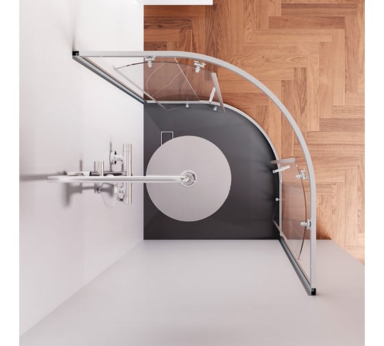 Душевое ограждение AM.PM X-Joy Twin Slide без поддона, 90x90, профиль матовый хром W88G-205-090MT64
