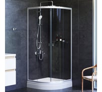 Душевое ограждение AM.PM X-Joy Twin Slide c поддоном, 80x80, профиль матовый хром W88E-205-080MT64