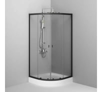 Душевое ограждение AM.PM X-Joy Twin Slide c поддоном, 90x90, профиль черный W88E-205-090BT64