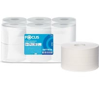 Туалетная бумага Focus Jumbo center pull 2 слоя, 207 м/рулон, h113 мм, с центральным вытяжением, белая H-5077832
