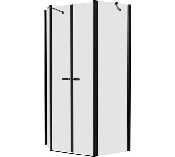 Душевое ограждение NEW TRENDY NEW SOLEO BLACK 100x80x195 (черный) K-0618 1